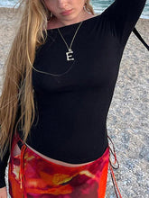 Solid Off Shoulder Lace Up Long Sleeve Tee
