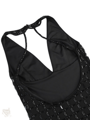 Tanya Sequin Halter Backless Dress