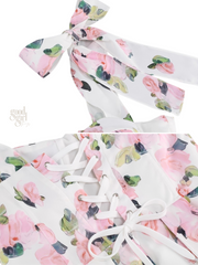 Nina Bow Strap Floral Midi Dress