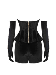 Raizel Velvet Shorts Set