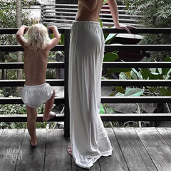 Hollie Soft Drape White Lounge Pants