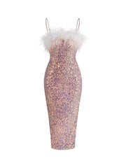 Milan Sequin Midi Dress