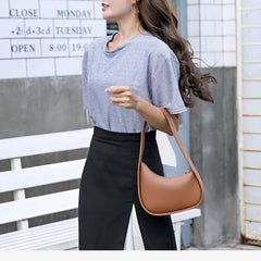 Brown Asymmetric Shoulder Bag