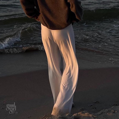 Hollie Soft Drape White Lounge Pants