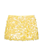 Livia Yellow Sequin Mini Skirt