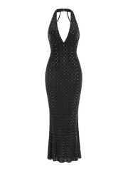 Tanya Sequin Halter Backless Dress