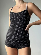 Polka Dot Print Lace Edge Lounge Set
