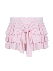 Isabel Ruffled Bow Shorts Skirt