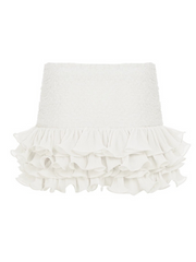 Neila Smocked Pleated Mini Skirt