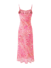 Valerie Pink Sunset Midi Dress