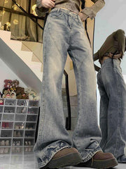 Vintage Wash Blue High Rise Boyfriend Jeans