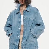 Light Blue Loose Denim Jacket