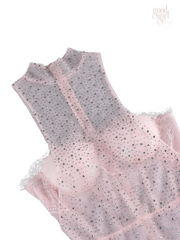 Jade Sheer Rhinestone Mesh Midi Dress