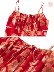 Natalia Drawstring Sheer Midi Dress