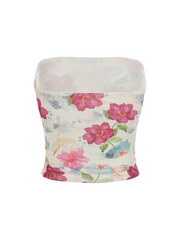 Sila Floral Mesh Tube Top