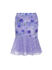 Rinoa Floral Mesh Midi Skirt