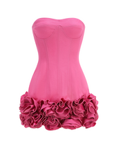 Inna Bloom Corset Mini Dress in Pink
