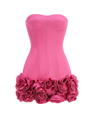 Inna Bloom Corset Mini Dress in Pink