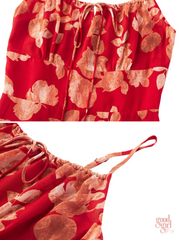 Natalia Drawstring Sheer Midi Dress