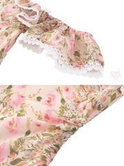 Grecia Off Shoulder Floral Ruffle Dress