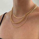 Multi-layer Golden Chain Necklace