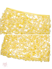 Livia Yellow Sequin Mini Skirt