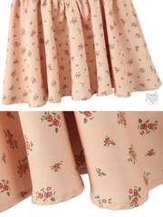 London Peach Corset-Style Floral Mini Dress
