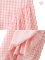 Melina Halter Plaid Midi Dress