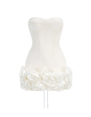 Inna Bloom Corset Mini Dress in White