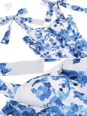 Nina Bow Strap Floral Midi Dress