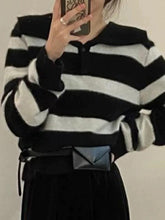 Vintage Stripe Sailor Collar Sweater