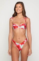 9.0 Swim Bianca Green Floral Bikini Bottoms