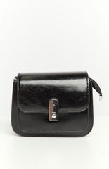 Aries Black PU Crossbody Bag