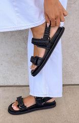 Taishi Black Sandals