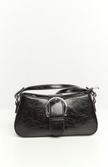 Bowie Black PU Cross Body Bag