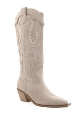 Tulie Beige Cowboy Boots