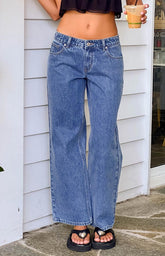 Clara Mid Wash Denim Low Rise Jeans