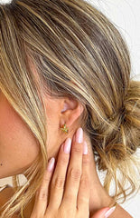Darling Gold Bow Huggie Earrings