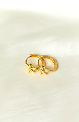 Darling Gold Bow Huggie Earrings