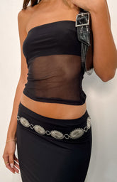 Delvey Silver Chain Belt