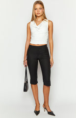 Ethyl Black Capri Pants