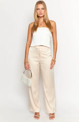 Galantis Cream Satin Pants