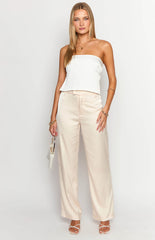 Galantis Cream Satin Pants