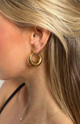 Gilded Grace Gold Hoop Earrings