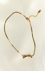 Brylee Gold Bowknot Pendant Necklace
