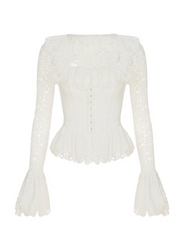 Tamia Ruffled Long Sleeve Corset Top