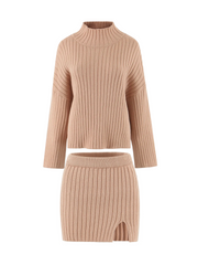 Vicky Knitted Mini Skirt & Sweater Set