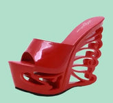 Hollow Out Wedge Heels