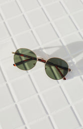Hunter Round Sunglasses Gold