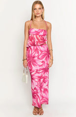 Karla Pink Floral Maxi Skirt